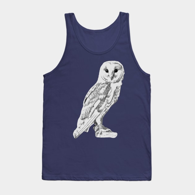 Barn Owl drawing Tank Top by dalyndigaital2@gmail.com